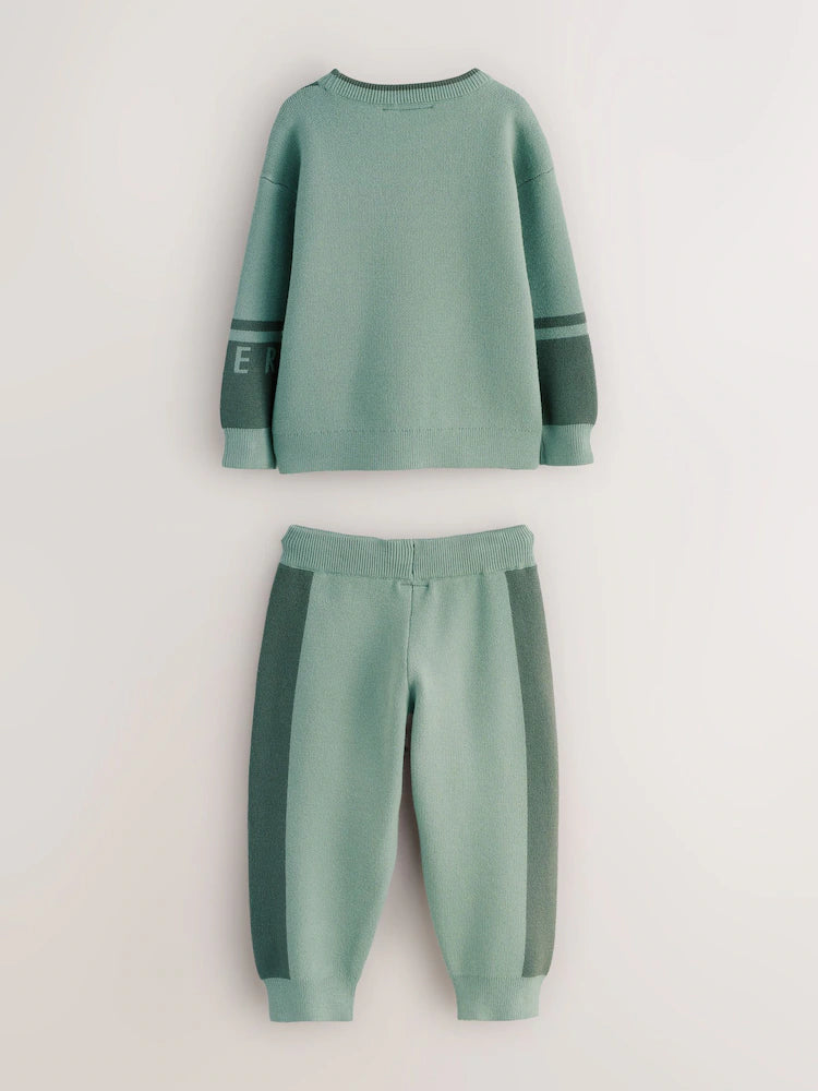 Baker by Ted Baker Colourblock Knitted Sweatshirt and Joggers