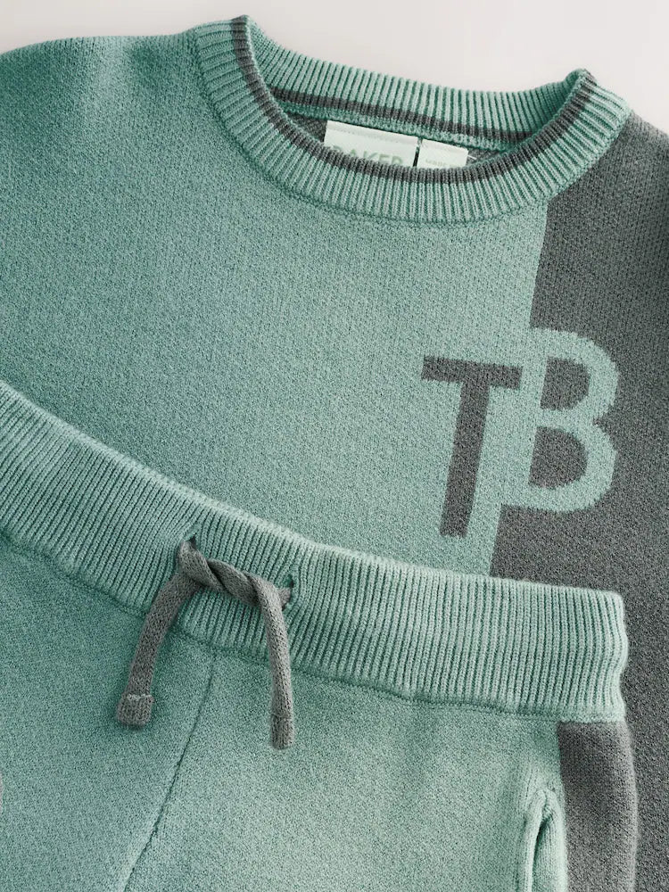 Baker by Ted Baker Colourblock Knitted Sweatshirt and Joggers