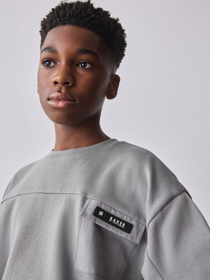 Baker by Ted Baker Grey Sweatshirt and Joggers Set image 4