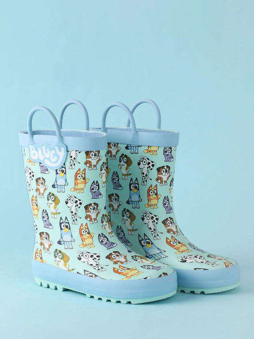 Vanilla Underground Blue Bluey Kids Wellies with Handles image 1