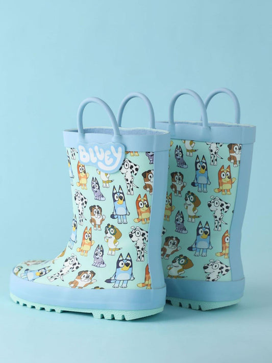 Vanilla Underground Blue Bluey Kids Wellies with Handles image 2