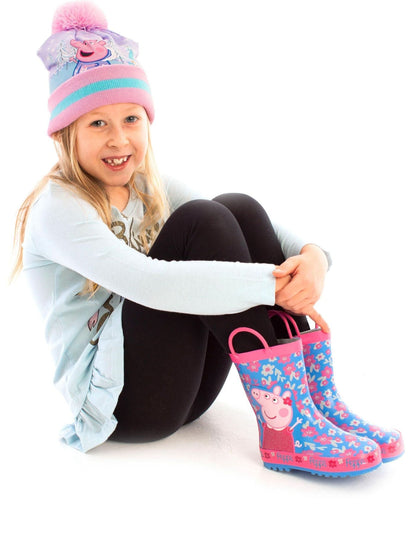 Vanilla Underground Blue Peppa Pig Kids Wellies with Handles image 6