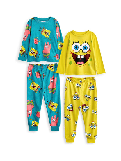 Dsiney Kidz - Vanilla Underground Yellow Kids Spongebob Pyjamas 2 Pack image 1