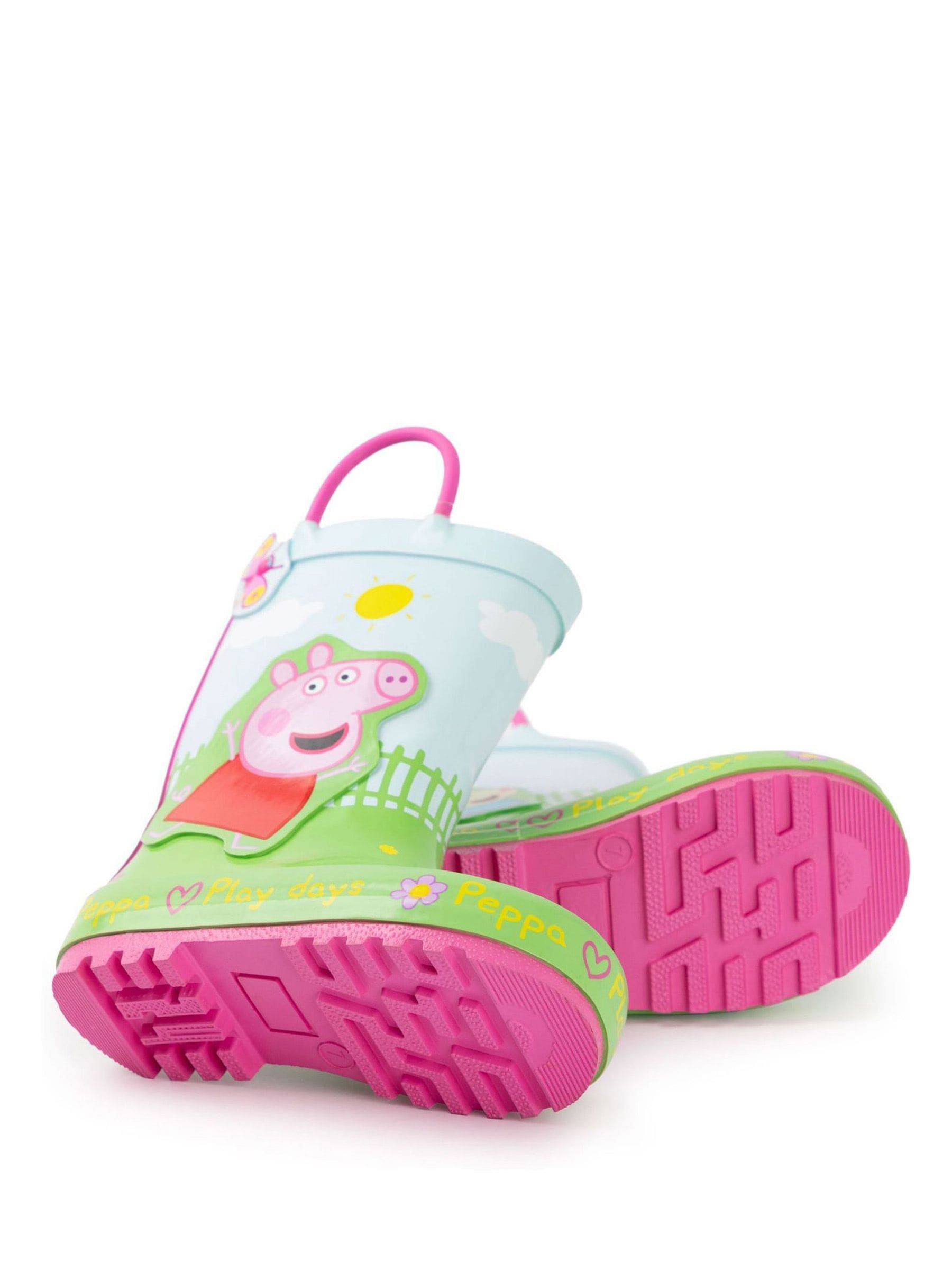 Vanilla Underground Green Peppa Pig Kids Wellies with Handles image 4