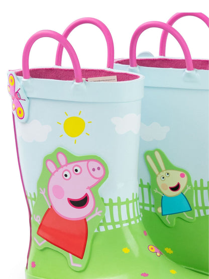 Vanilla Underground Green Peppa Pig Kids Wellies with Handles image 5