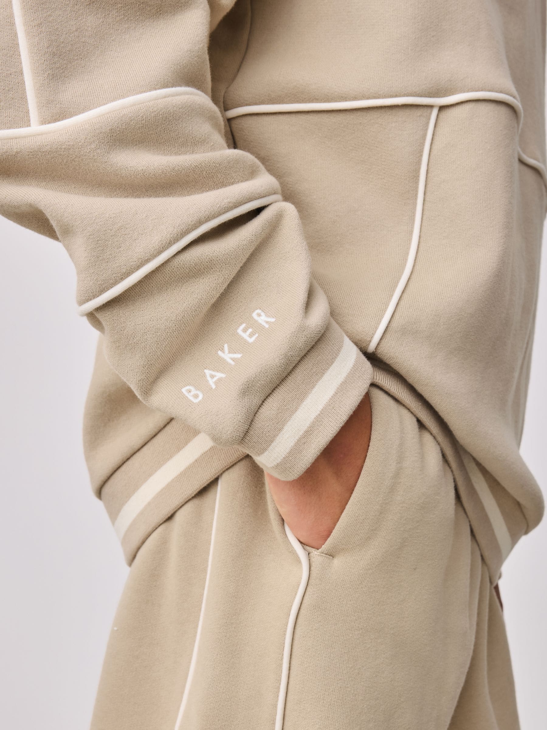 Baker by Ted Baker Oversized Piped Hoodie and Joggers Set image 6