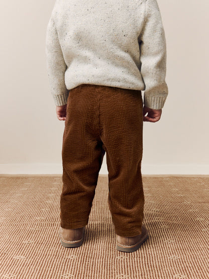 Tan Brown Textured Corduroy Pull On Trousers (3mths-7yrs) image 3