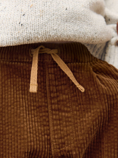 Tan Brown Textured Corduroy Pull On Trousers (3mths-7yrs) image 4