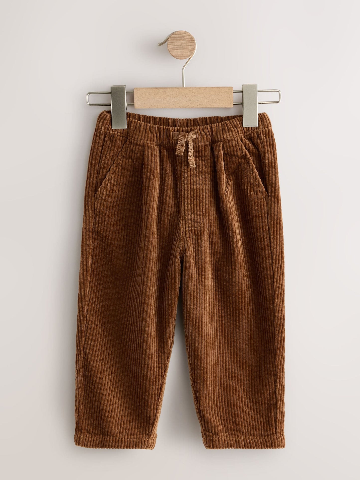 Tan Brown Textured Corduroy Pull On Trousers (3mths-7yrs) image 5