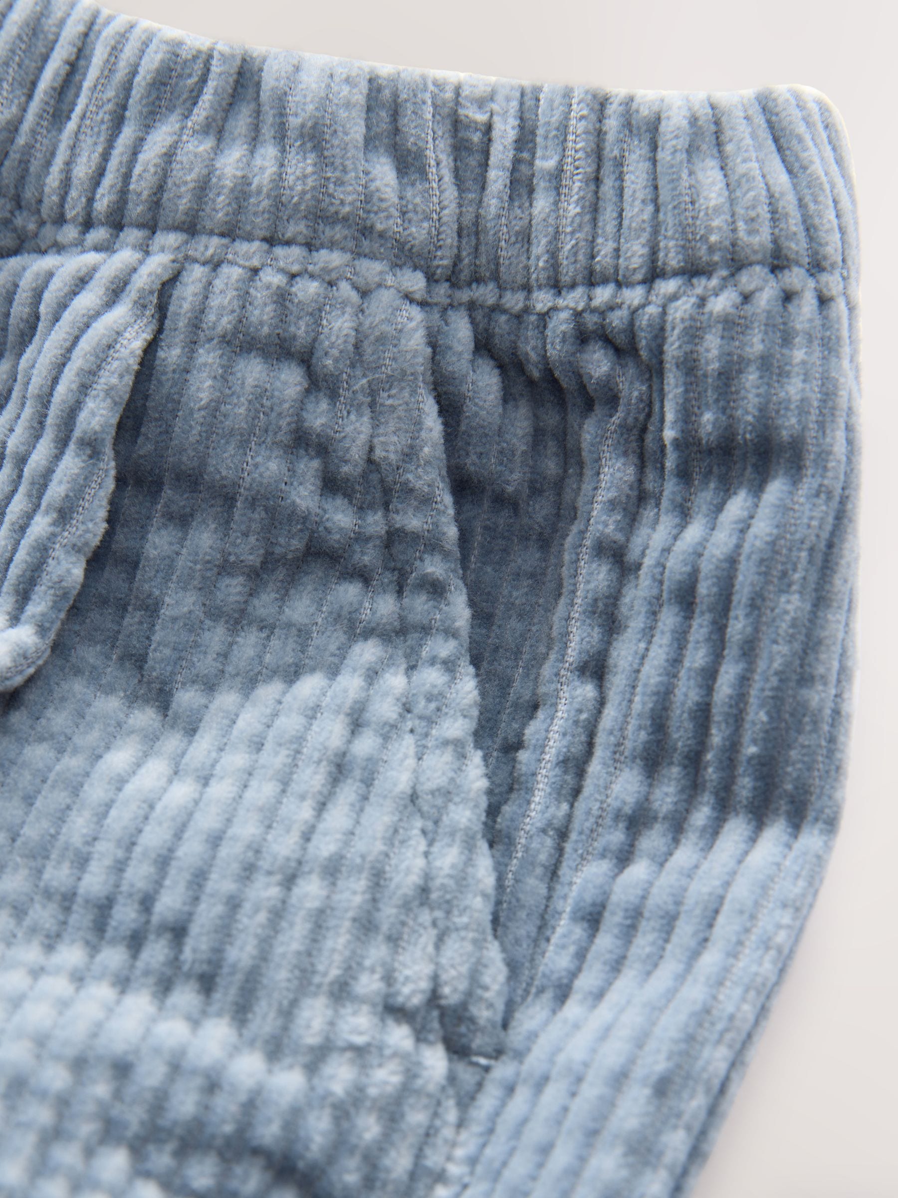 Light Blue Textured Corduroy Pull On Trousers (3mths-7yrs) image 7