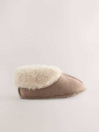 Neutral Brown Baby Warm Lined Boots (0-2mths)