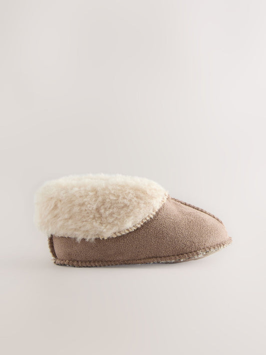 Neutral Brown Baby Warm Lined Boots (0-2mths)