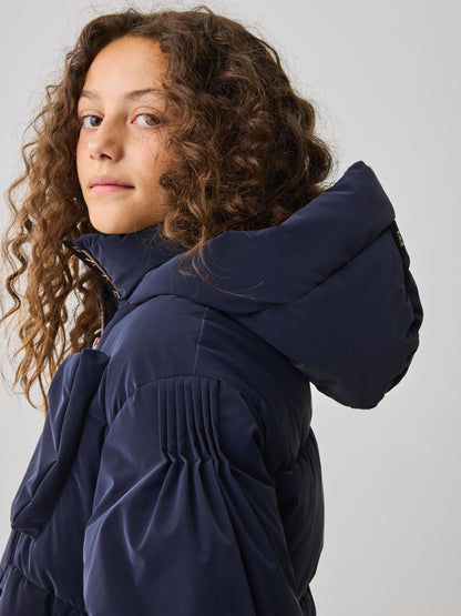 Baker by Ted Baker Navy Shower Resistant Bow Front Padded Coat image 4