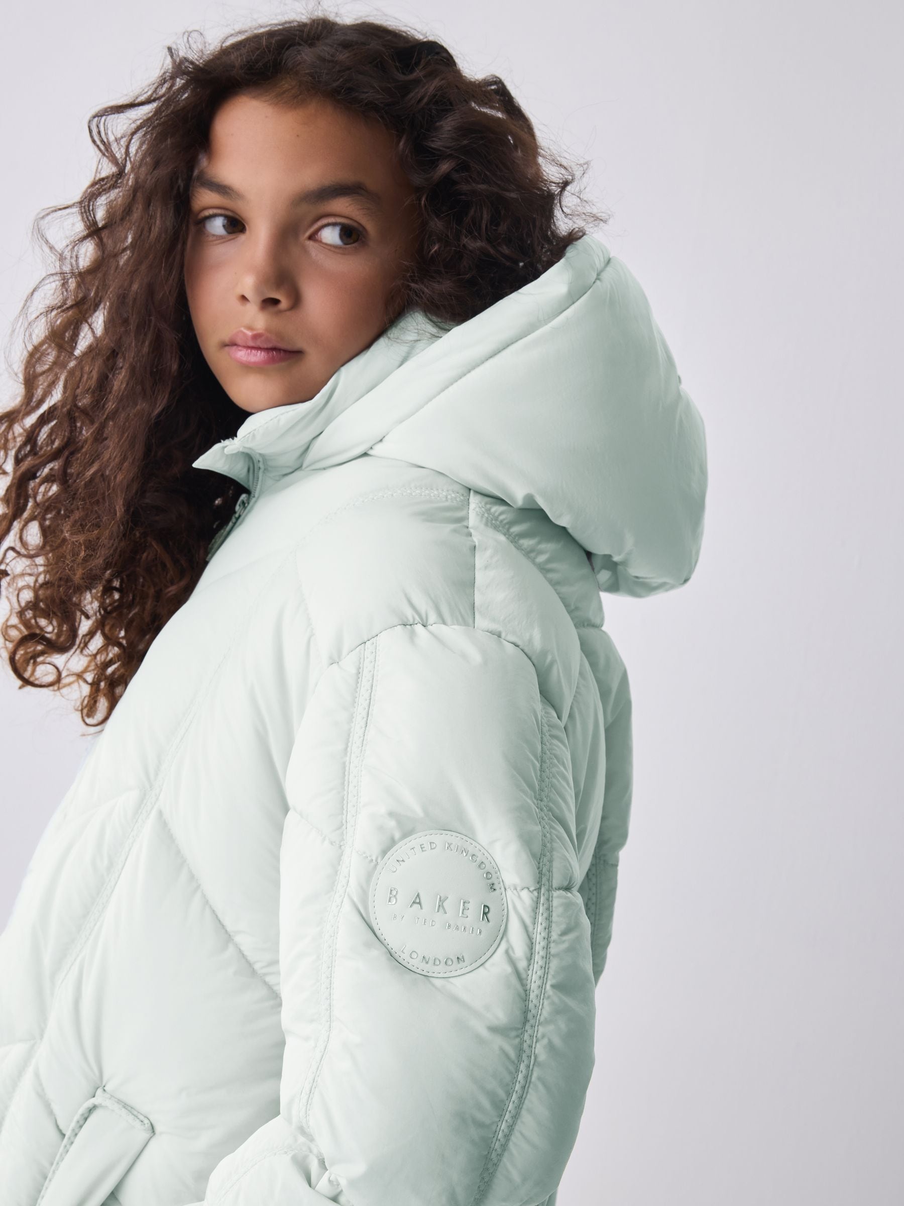 Baker by Ted Baker Shower Resistant Bow Pocket Chevron Padded Coat image 4
