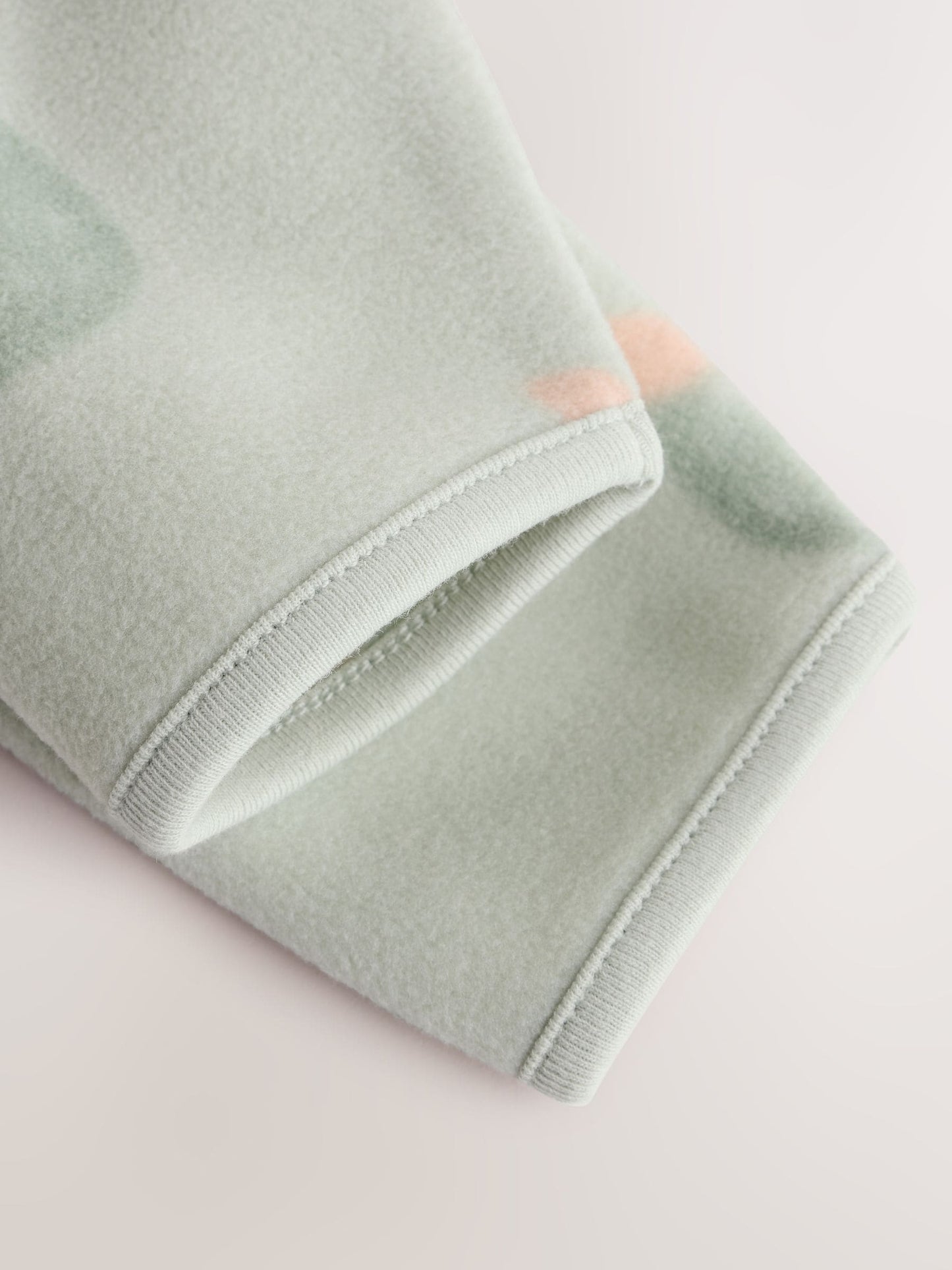 Sage Green Apple Print Baby Micro Fleece Jacket (0mths-2yrs)