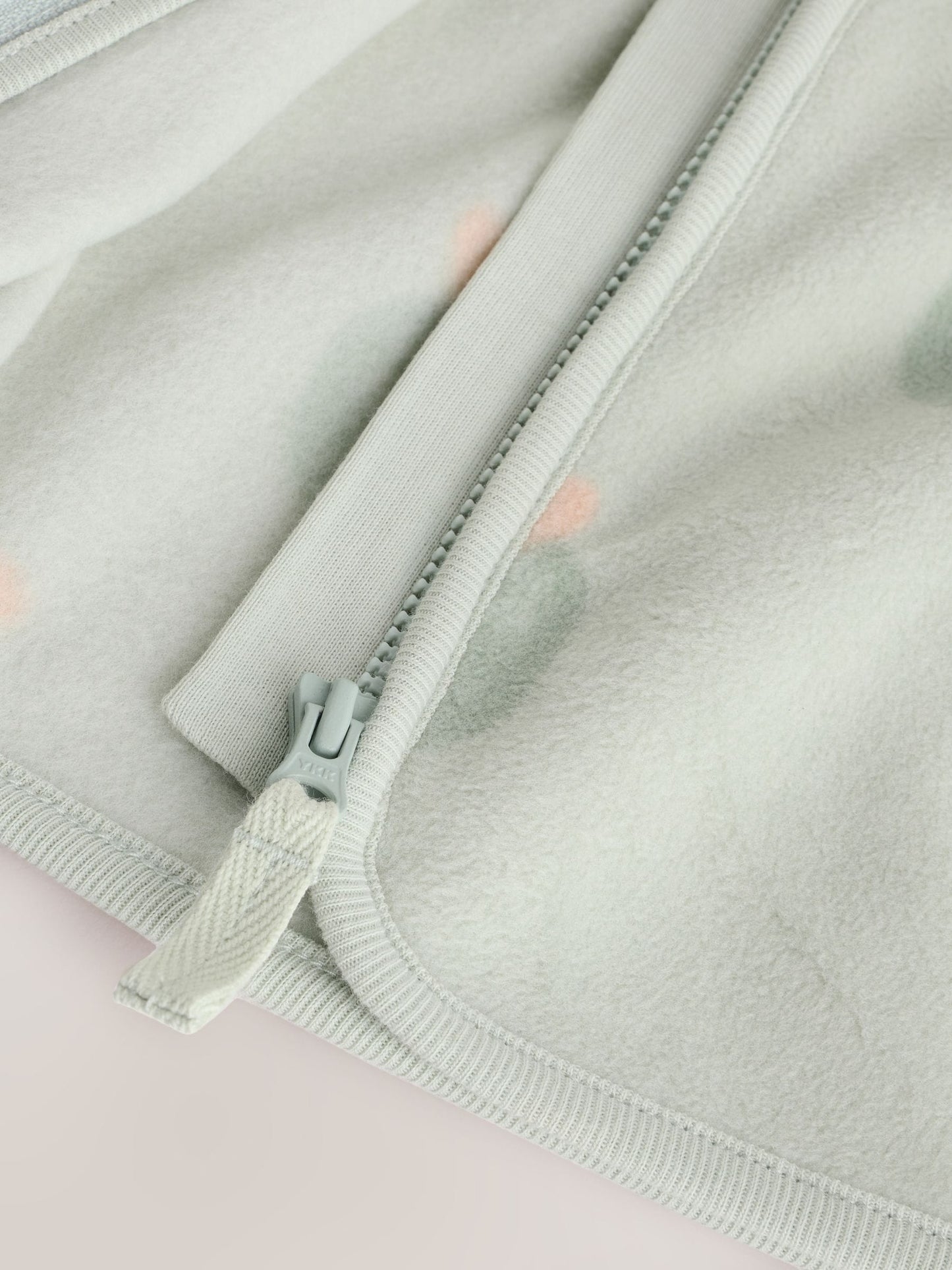 Sage Green Apple Print Baby Micro Fleece Jacket (0mths-2yrs)