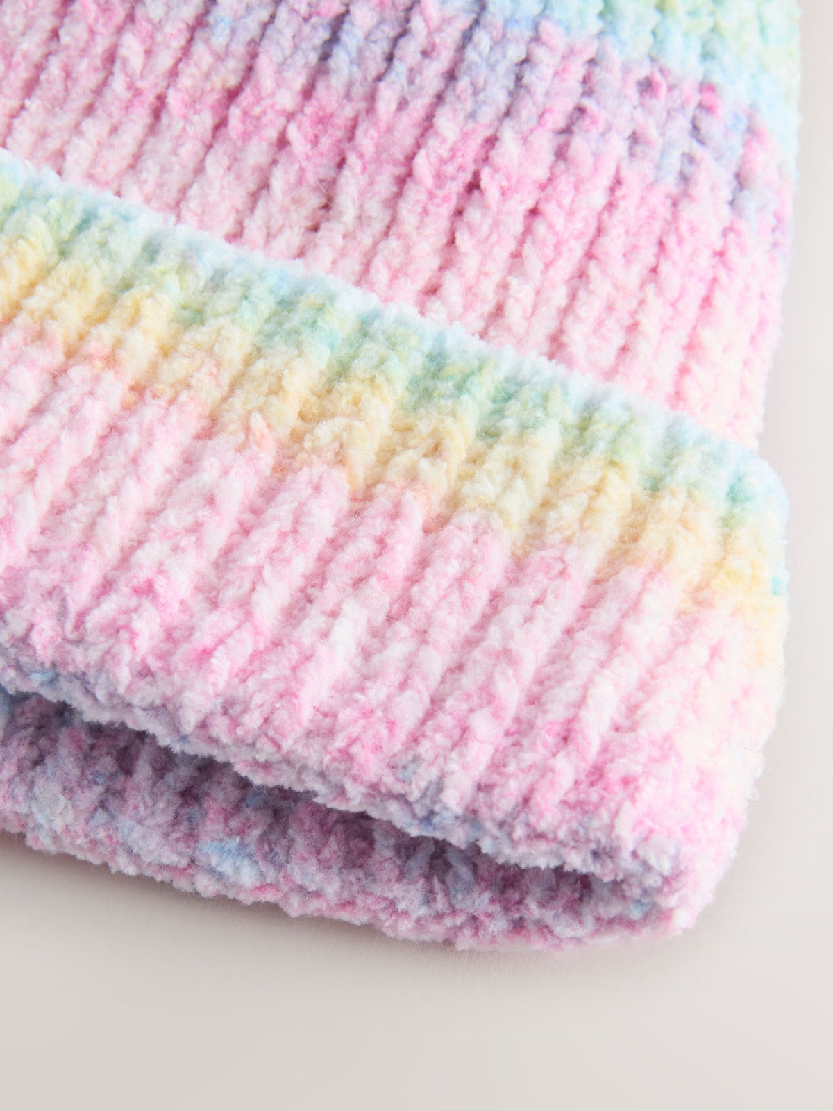 Multi Bright Baby Chenille Knitted Pom Hat (0mths-2yrs) - image 3