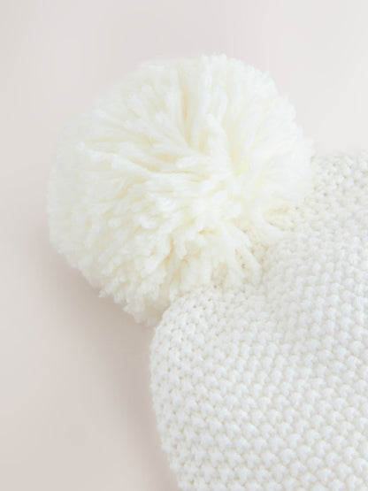 Cream Baby Embroidered Bunny Character Hat (0mths-2yrs) image 4
