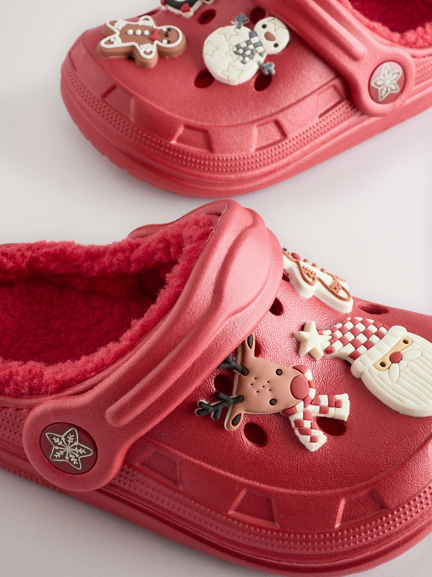 Red Christmas Warm Lined Slipper Clogs