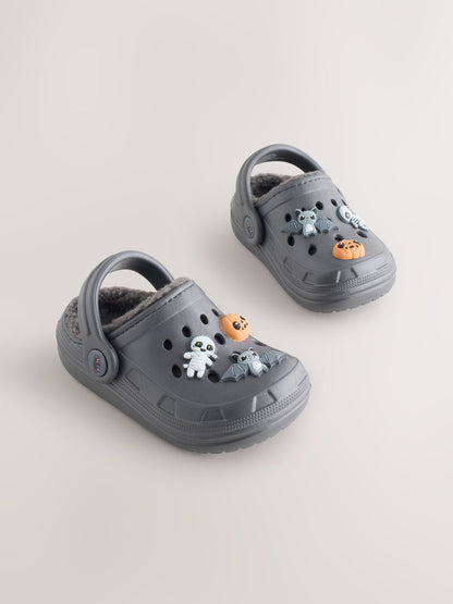 Grey Halloween Warm Lined Slipper Clogs image 1