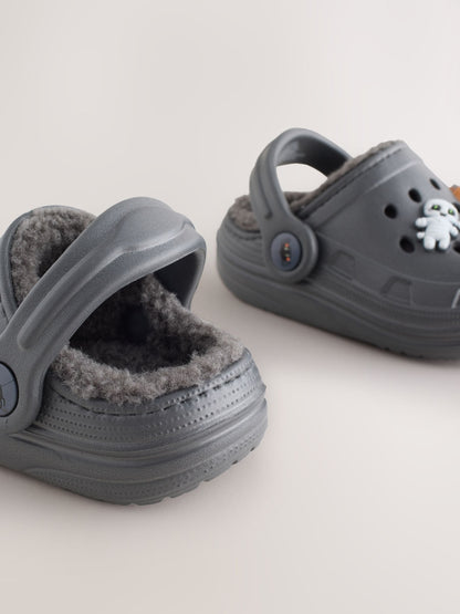 Grey Halloween Warm Lined Slipper Clogs image 4