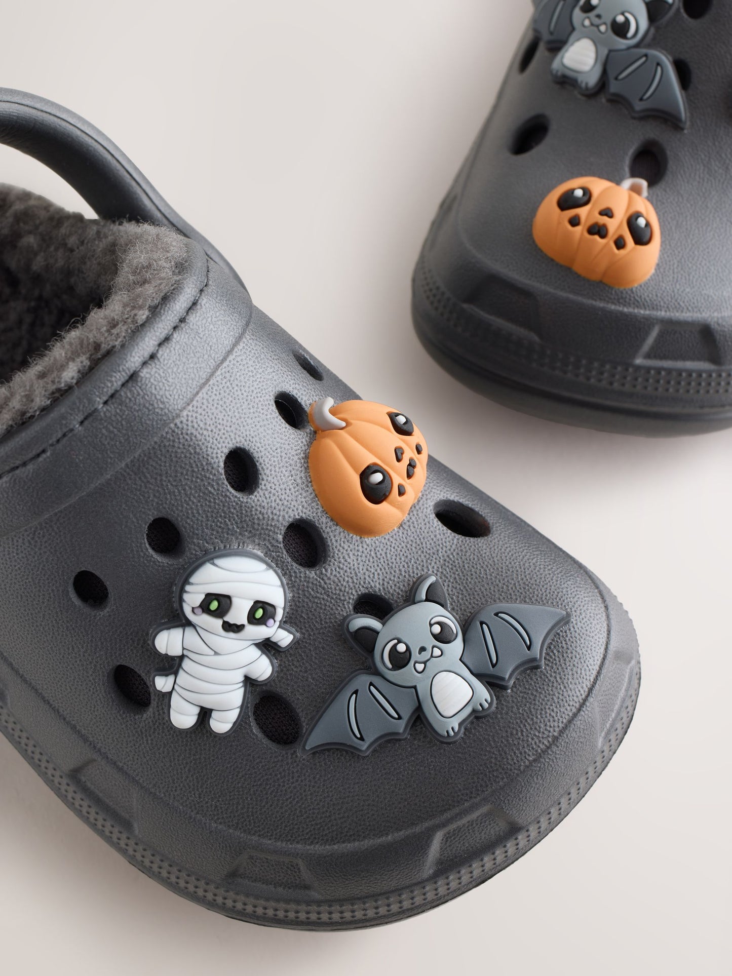 Grey Halloween Warm Lined Slipper Clogs image 5