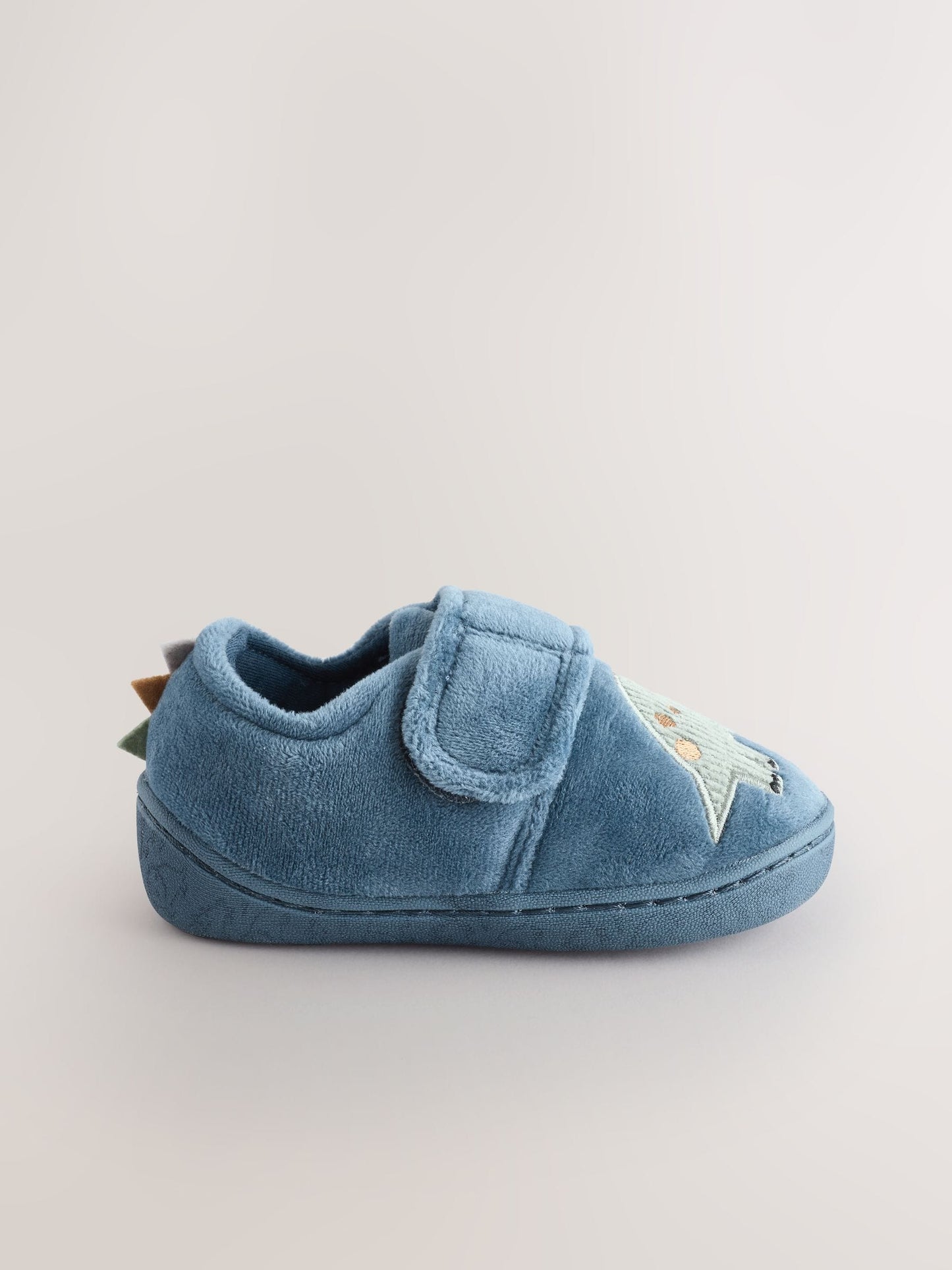 Blue Dinosaur Warm Lined Cupsole Slippers image 4