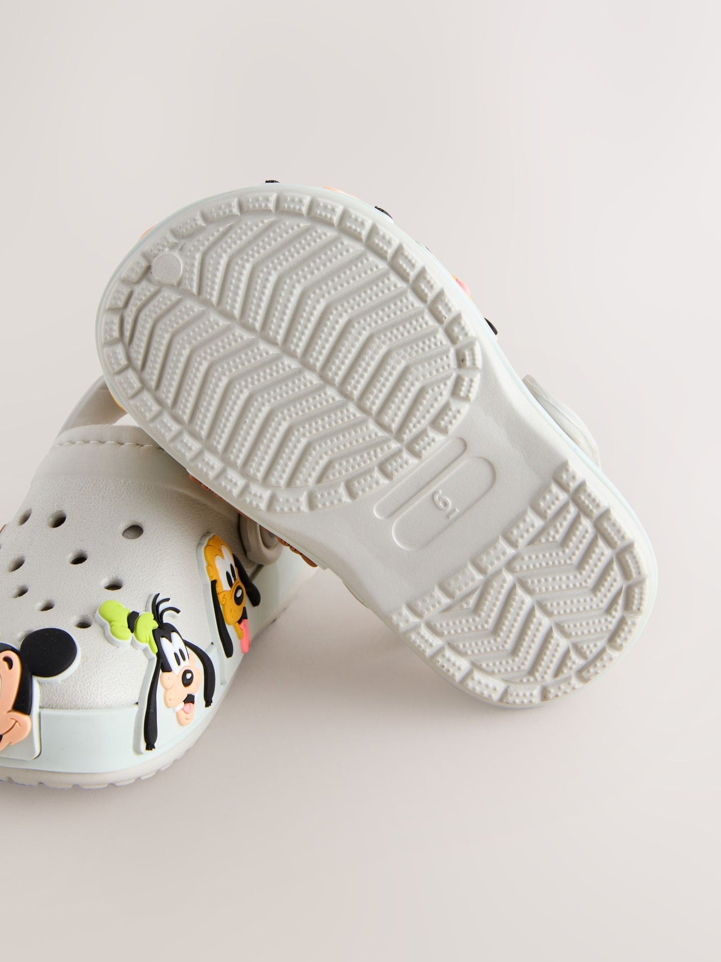 Neutral Mickey Warm Lined Slippers Clogs