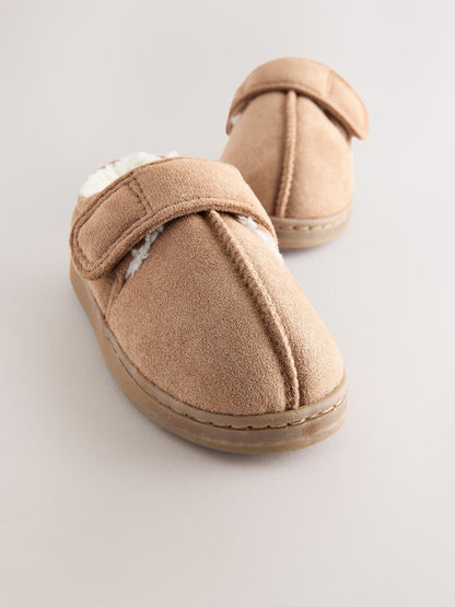 Tan/Brown Warm Lined Cupsole Slippers