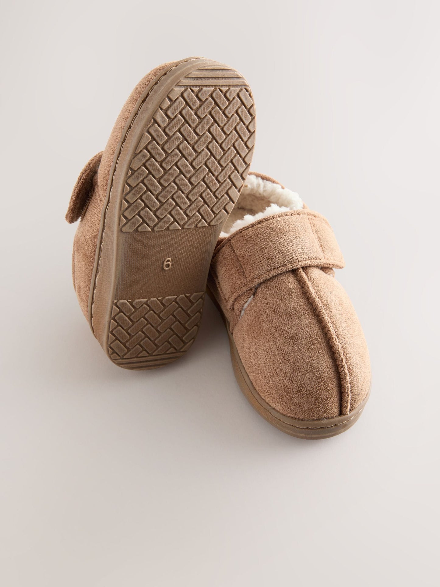 Tan/Brown Warm Lined Cupsole Slippers