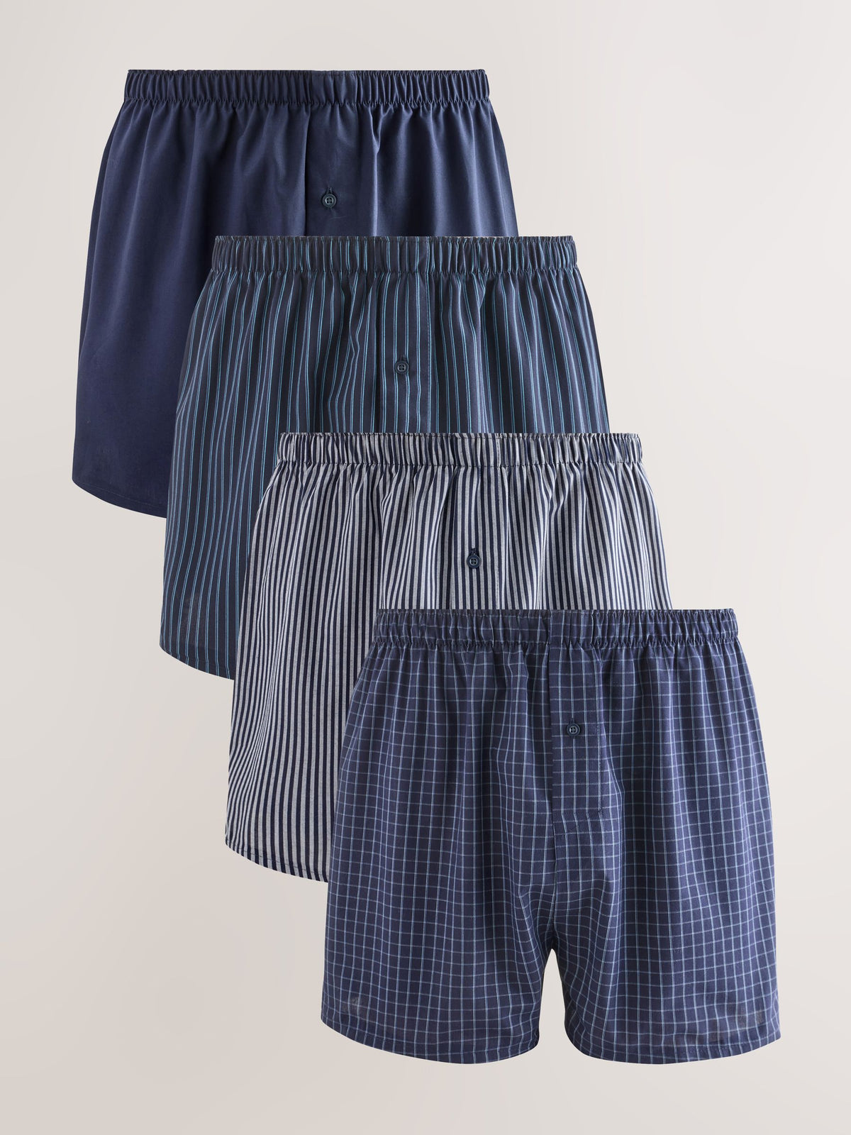 Dsiney Kidz - Navy Blue 4 pack Woven Cotton Boxers image 1