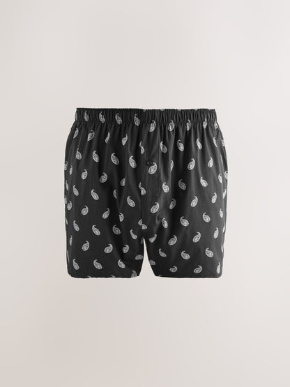 Dsiney Kidz - Black Stripe 4 pack Woven Cotton Boxers image 5