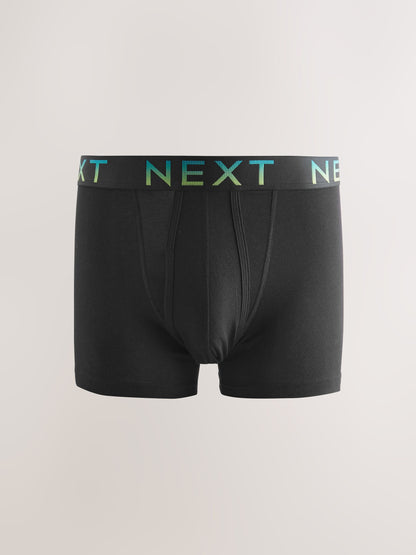 Dsiney Kidz - Black Ombre Waistband 5 Pack A-Front Cotton Rich Boxers image 3