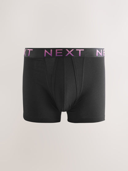 Dsiney Kidz - Black Ombre Waistband 5 Pack A-Front Cotton Rich Boxers image 5