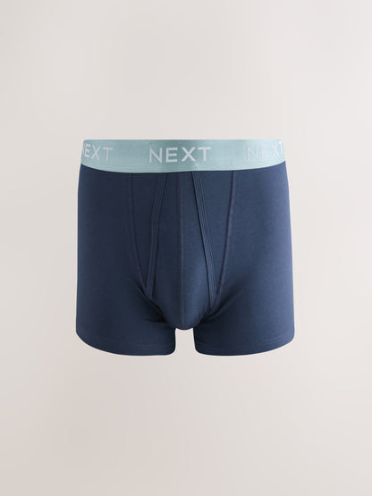Dsiney Kidz - Navy Metallic Waistband Cotton Rich Trunk Boxers 10 Pack image 2