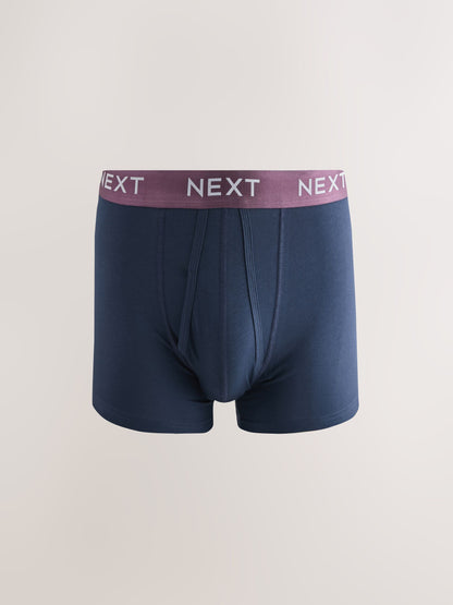 Dsiney Kidz - Navy Metallic Waistband Cotton Rich Trunk Boxers 10 Pack image 5