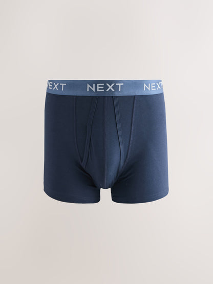 Dsiney Kidz - Navy Metallic Waistband Cotton Rich Trunk Boxers 10 Pack image 7
