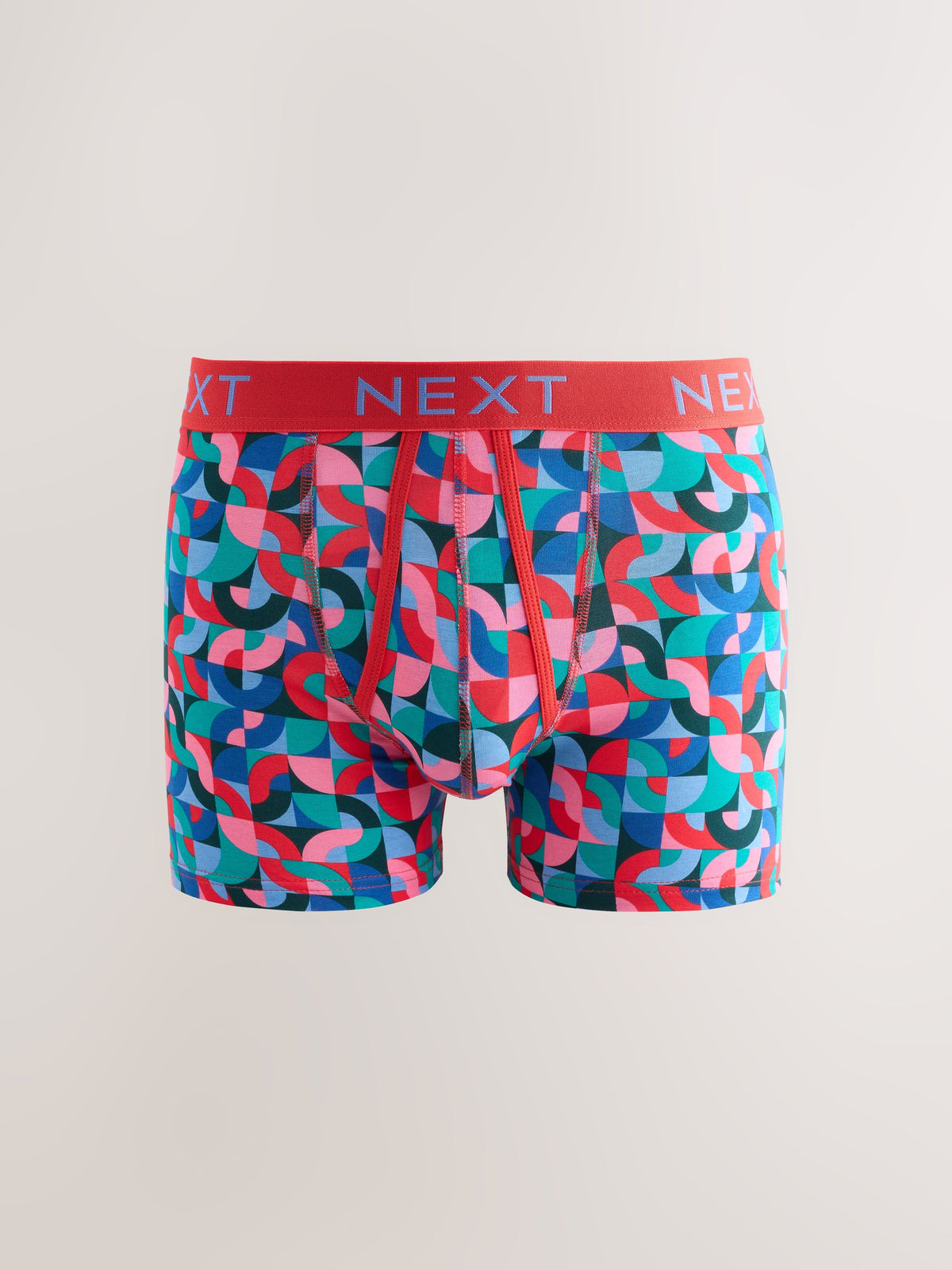 Dsiney Kidz - Bright Blue/Orange/Purple Circle Geo Print A-Front Cotton Rich Boxers 5 Pack image 6