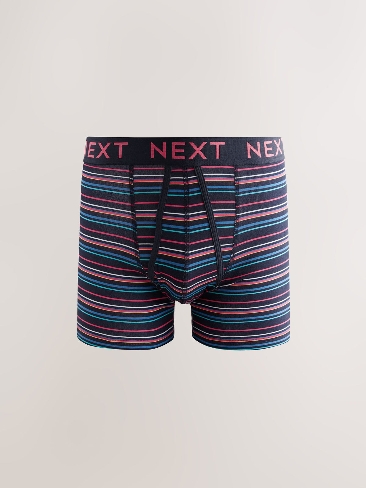 Dsiney Kidz - Navy Colour Pop Spot Stripe 10 pack A-Front Cotton Rich Boxers image 6