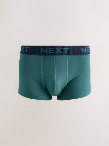 Dsiney Kidz - Pink/ Blue/ Green Navy Textured Waistband 10 pack Cotton Rich Blend Hipsters Boxers image 5