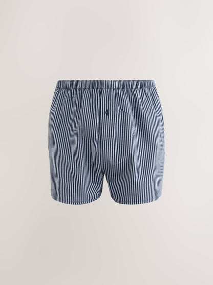 Dsiney Kidz - Navy Mixed Pattern 8 pack Woven Pure Cotton Rich Boxers image 2