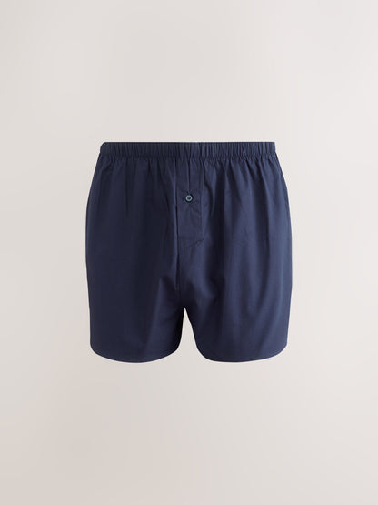 Dsiney Kidz - Navy Mixed Pattern 8 pack Woven Pure Cotton Rich Boxers image 3