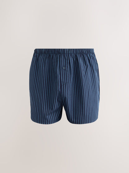 Dsiney Kidz - Navy Mixed Pattern 8 pack Woven Pure Cotton Rich Boxers image 4