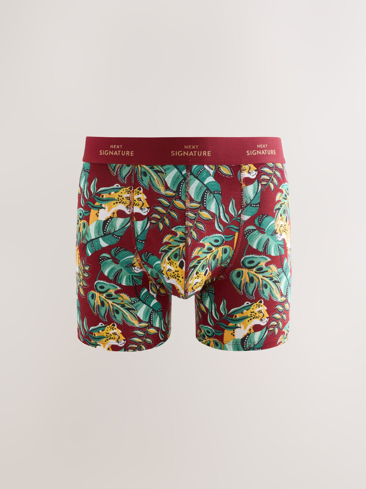 Dsiney Kidz - Green/Blue Leaf Animal Print 4 pack Signature Cotton Rich Trunks image 3