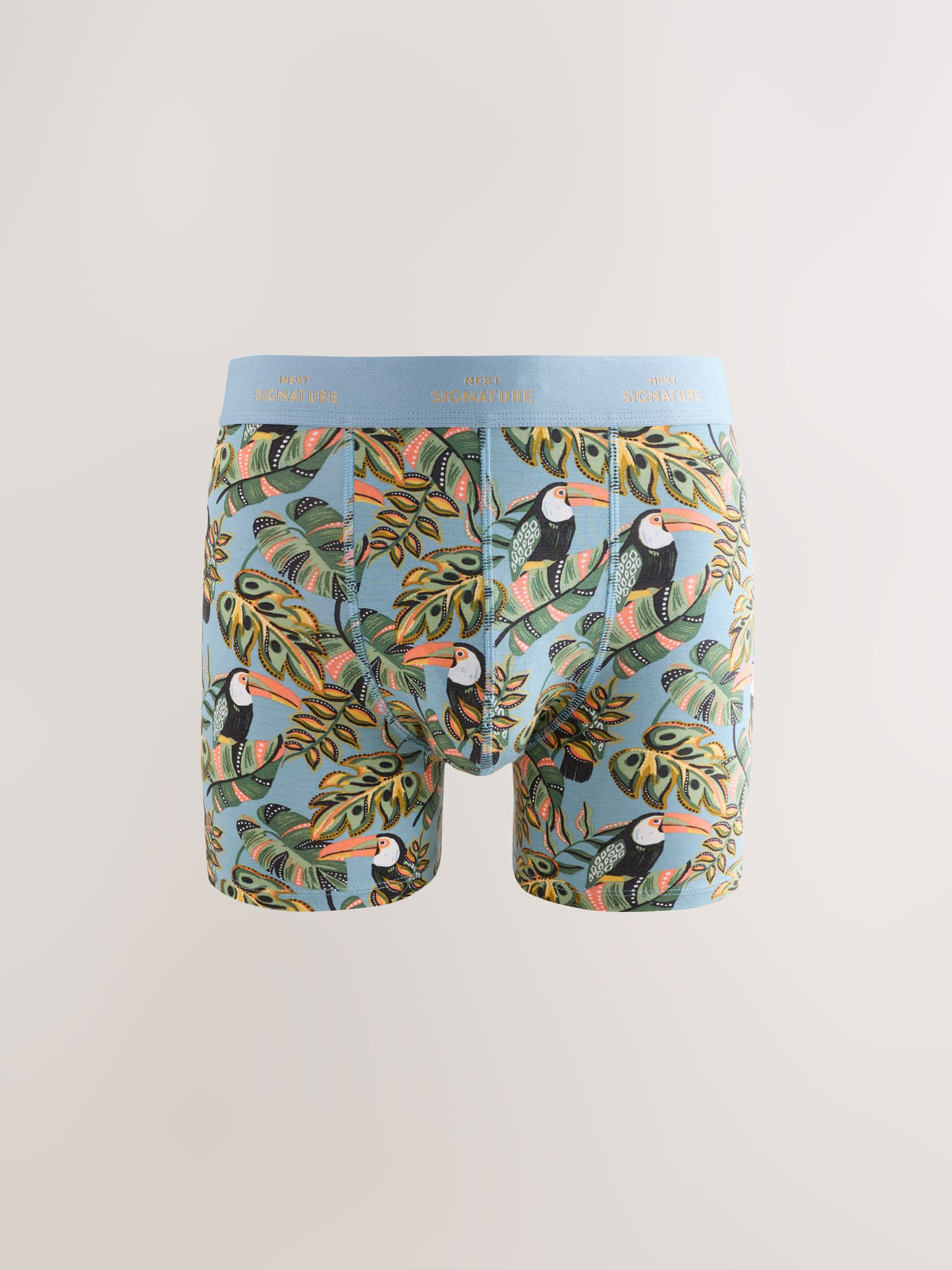 Dsiney Kidz - Green/Blue Leaf Animal Print 4 pack Signature Cotton Rich Trunks image 4
