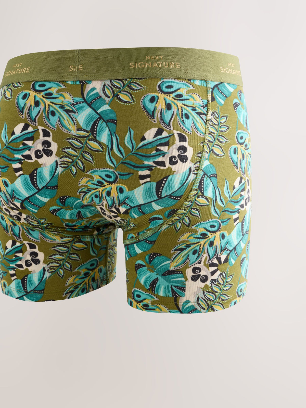 Dsiney Kidz - Green/Blue Leaf Animal Print 4 pack Signature Cotton Rich Trunks image 6