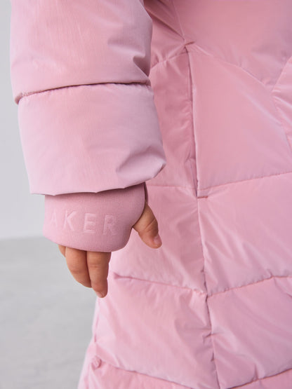 Baker by Ted Baker Pink Shower Resistant Corsage Skirted Padded Coat image 5