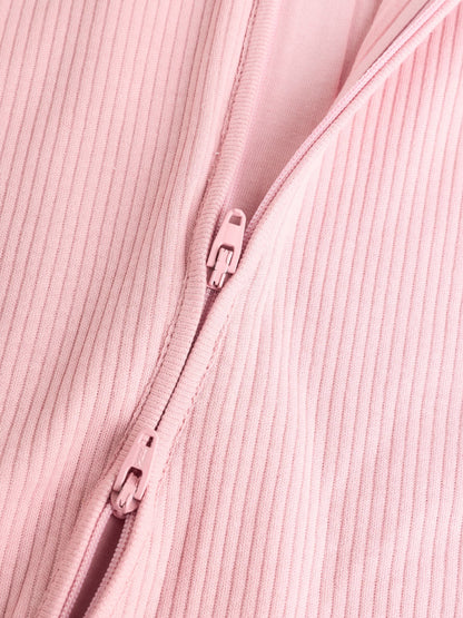 Pink 5 Pack Two Way Zip Baby Sleepsuits (0-2yrs) image 6