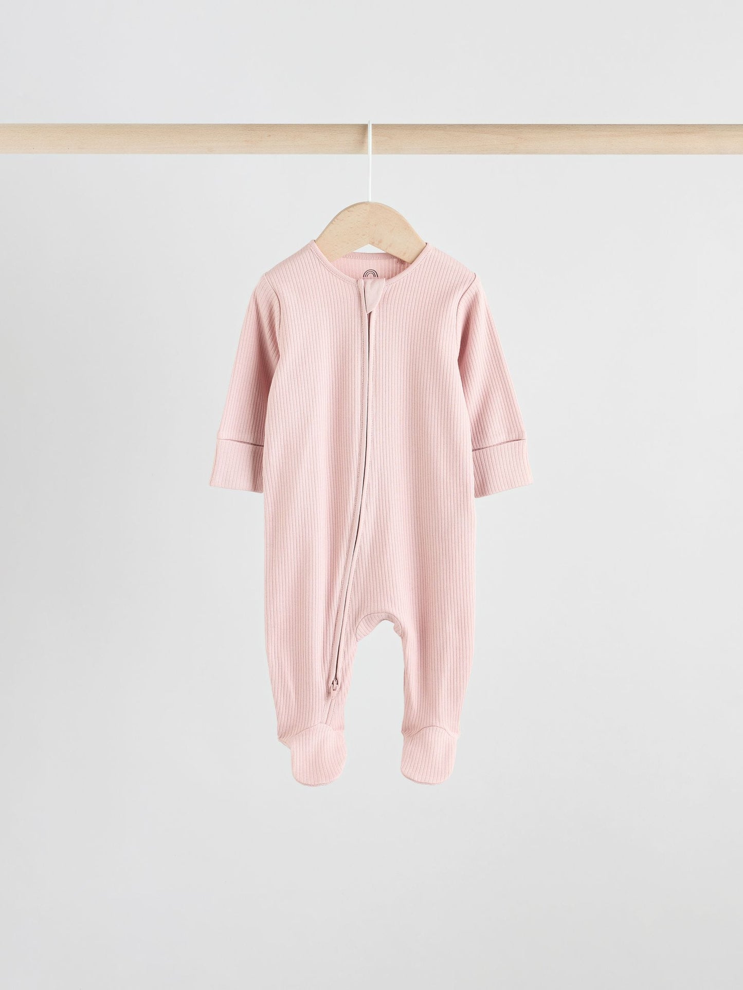 Pink 5 Pack Two Way Zip Baby Sleepsuits (0-2yrs) image 8