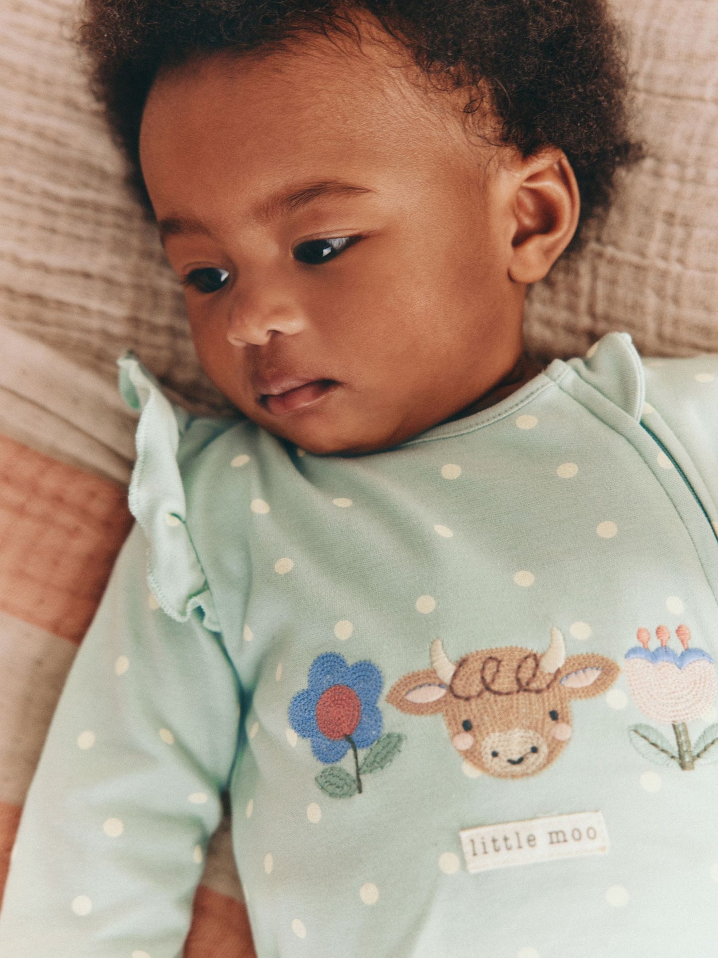 Sage Green Two Way Zip Sleepsuits 3 Pack (0mths-2yrs) image 4